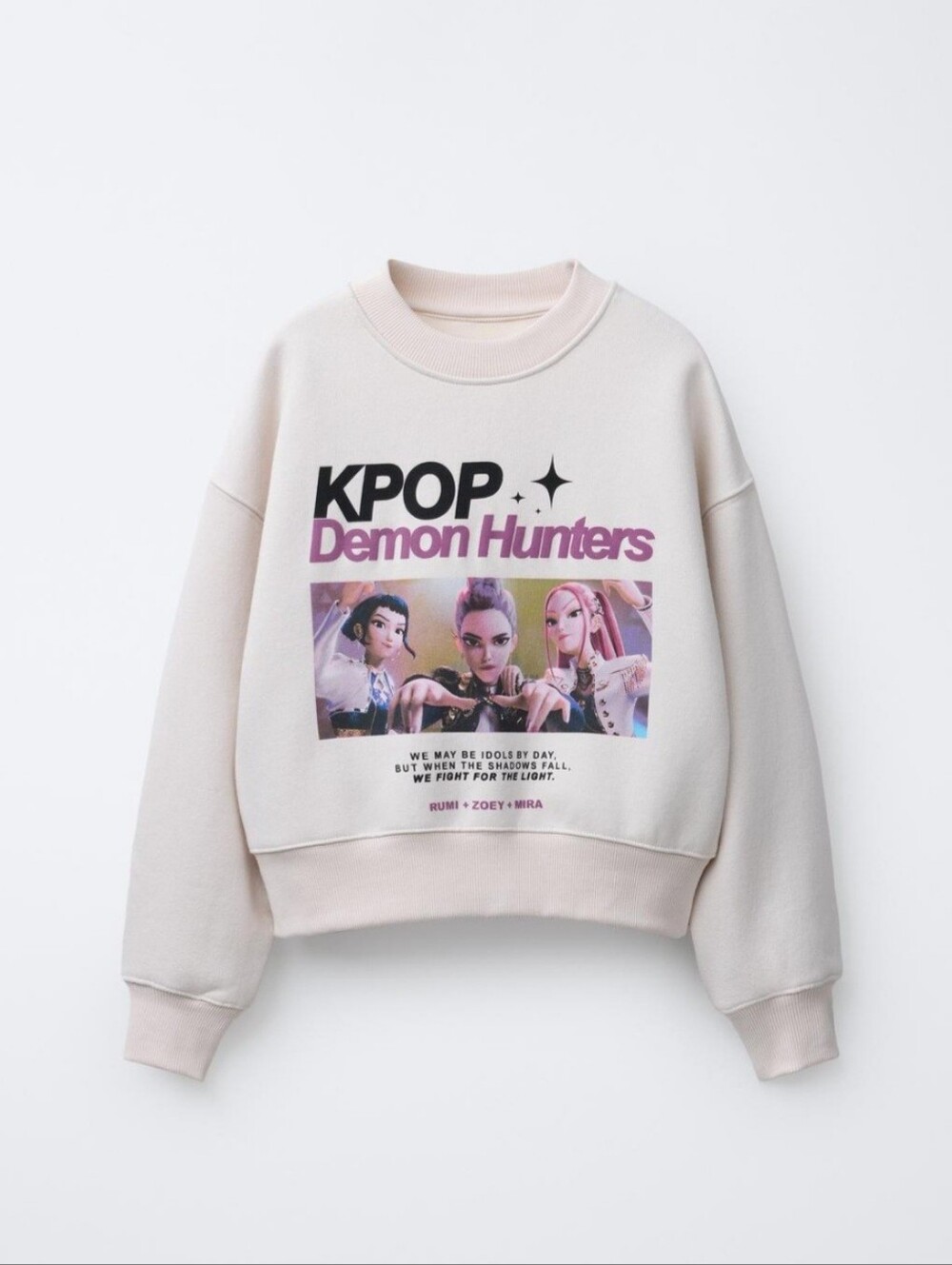 Zara KPOP Demon Hunters Netfix Print Sweatshirt  NWT   Size 8=9